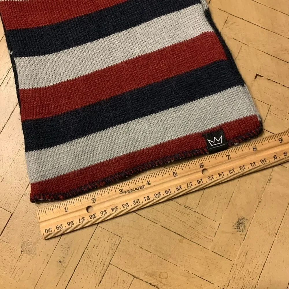 American Flag Reversible Knit Scarf Stars Stripes Double-Sided Patriotic OSFM